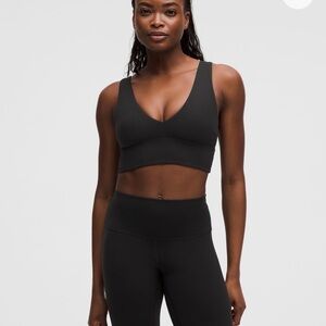 Black Lululemon align v neck sports bra